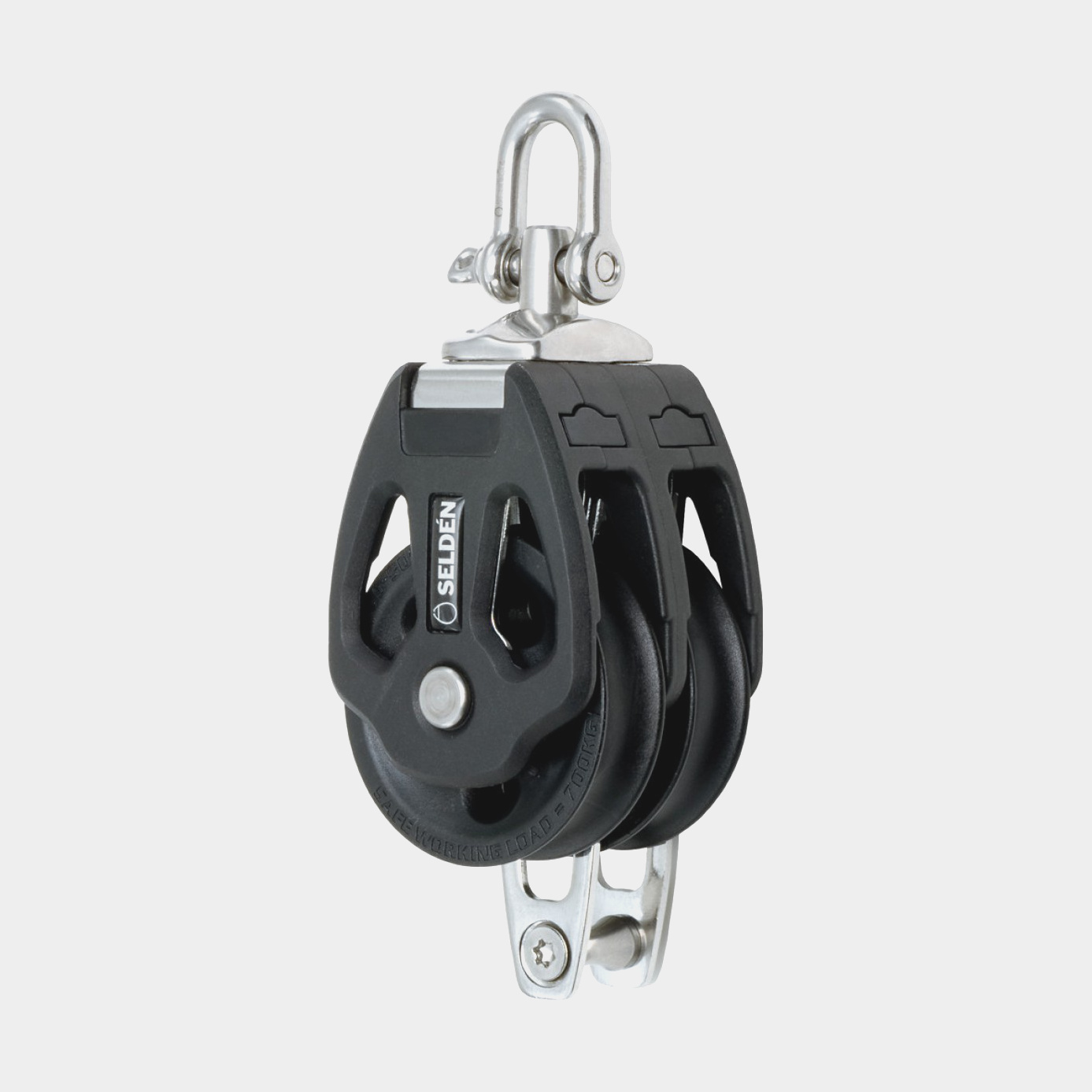 Seldén PBB 50 Dubbelblok met D-sluiting roterend glijlager met hondsvot