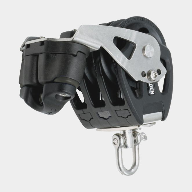 Seldén PBB 50 Tripleblok met D-sluiting en Schootklem Roterend Glijlager